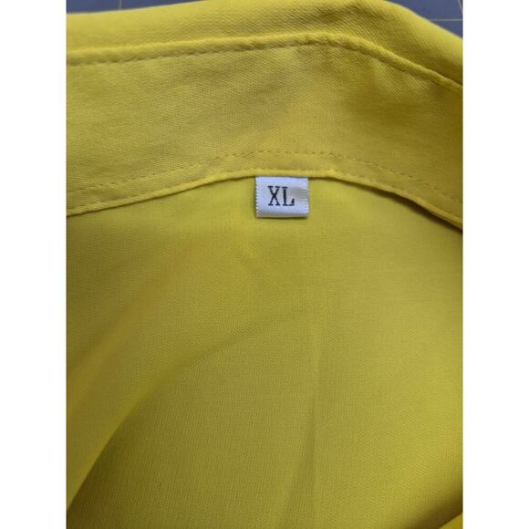 Bright Yellow Blouse Sz XL - Picture 7 of 7